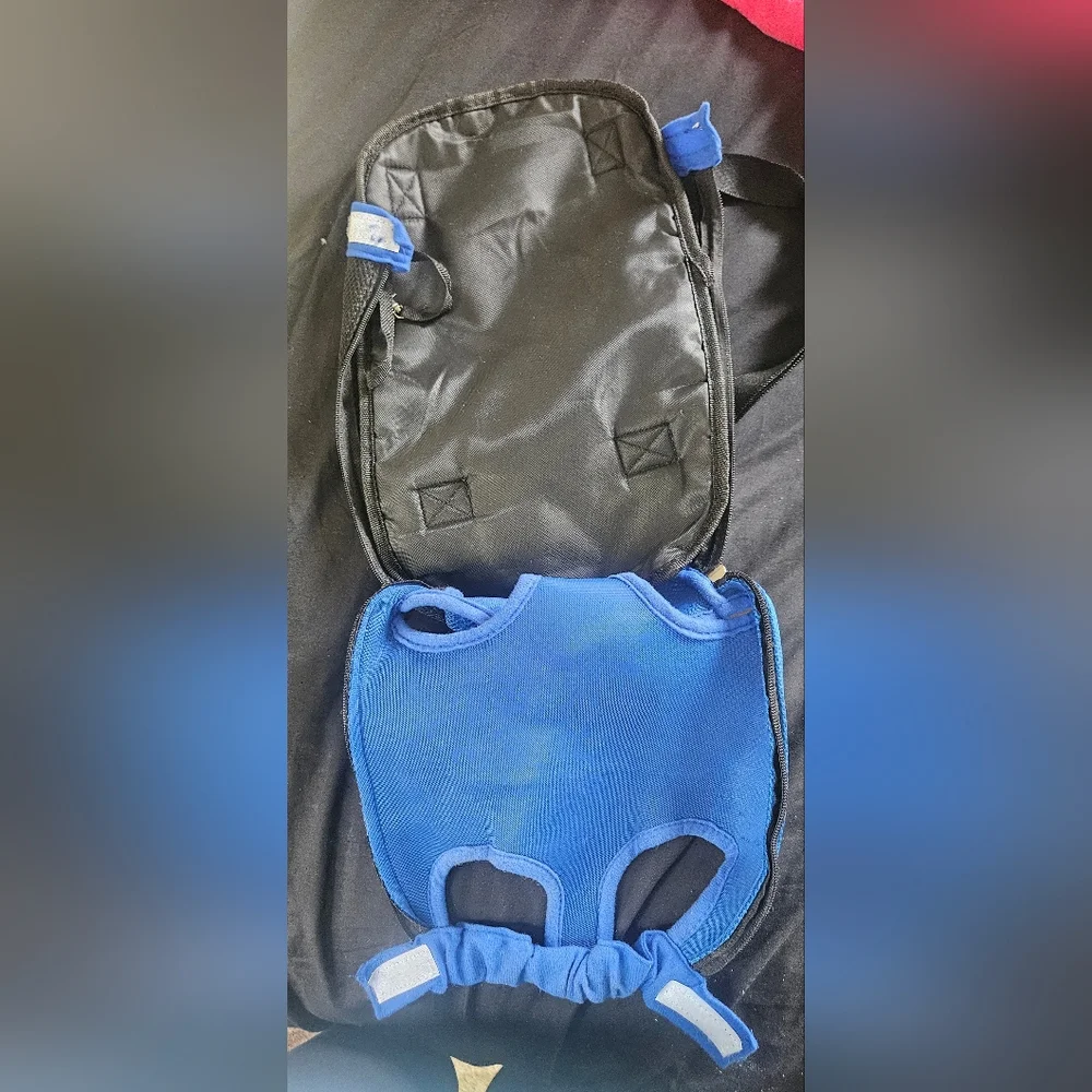 Blue Small Pet Front-Carrier Harness Backpack